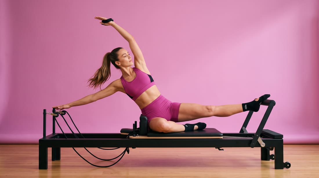 Corso di Pilates Reformer da Frida Fitness ASD a Pescara: esercizio sulla macchina a molle